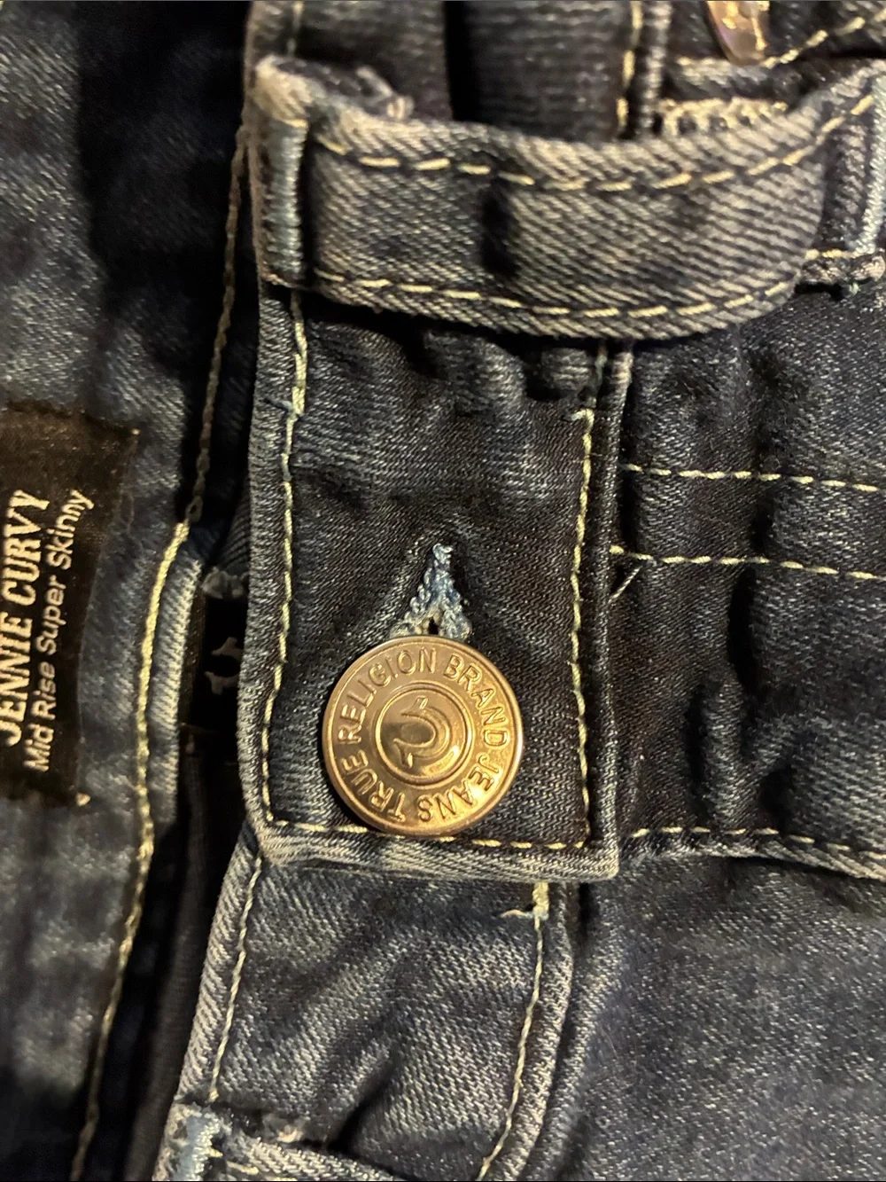 True Religion Skinny Jeans in Dark Indigo Wash - Picture 5 of 7